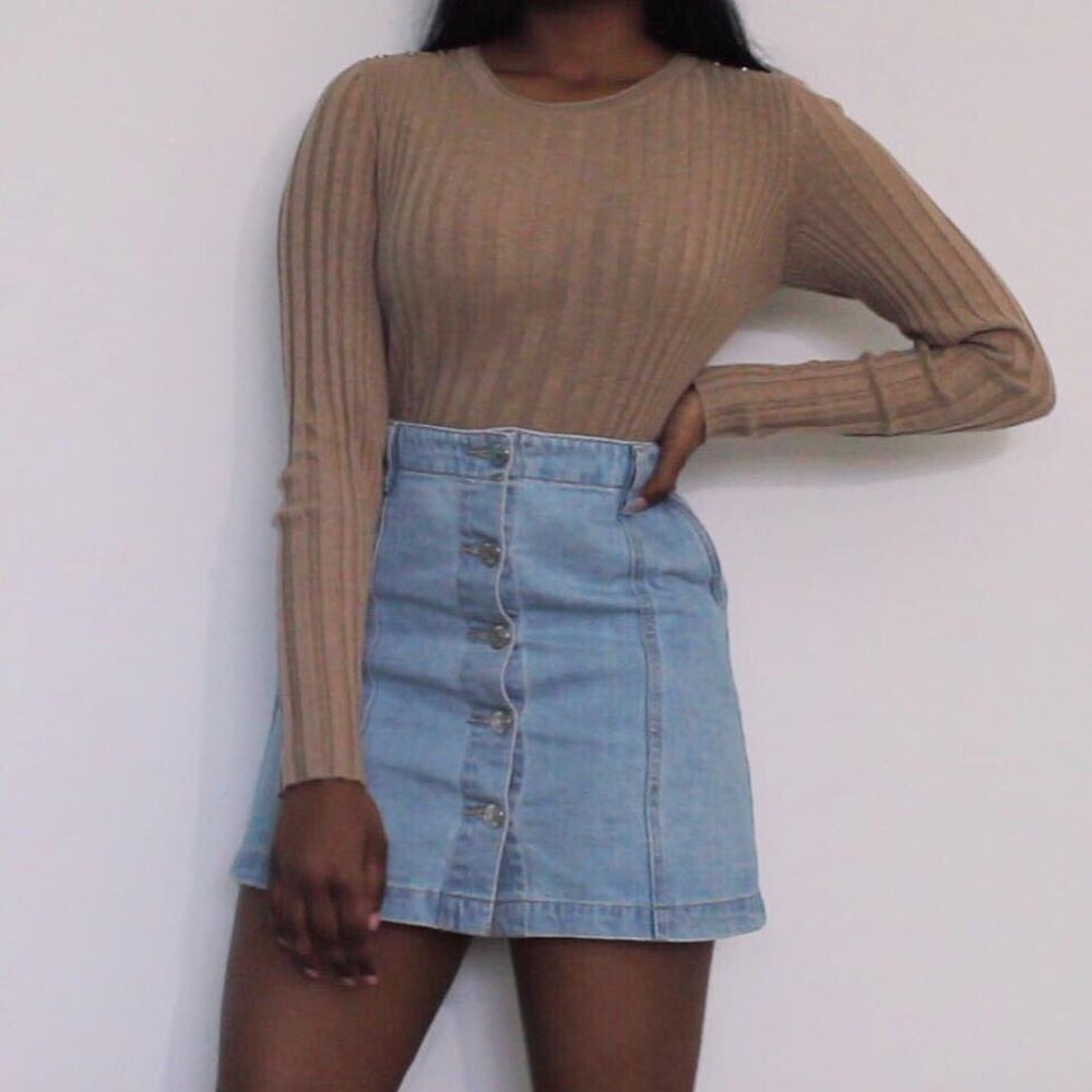 ribbed knit sweater